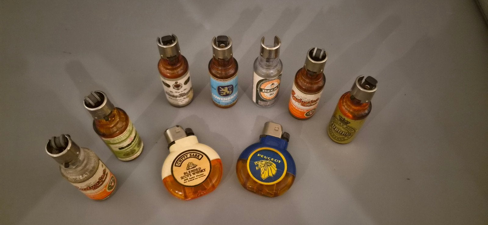 Set 9 vintage reclame aanstekers decoratie, Enlèvement, ., ., .