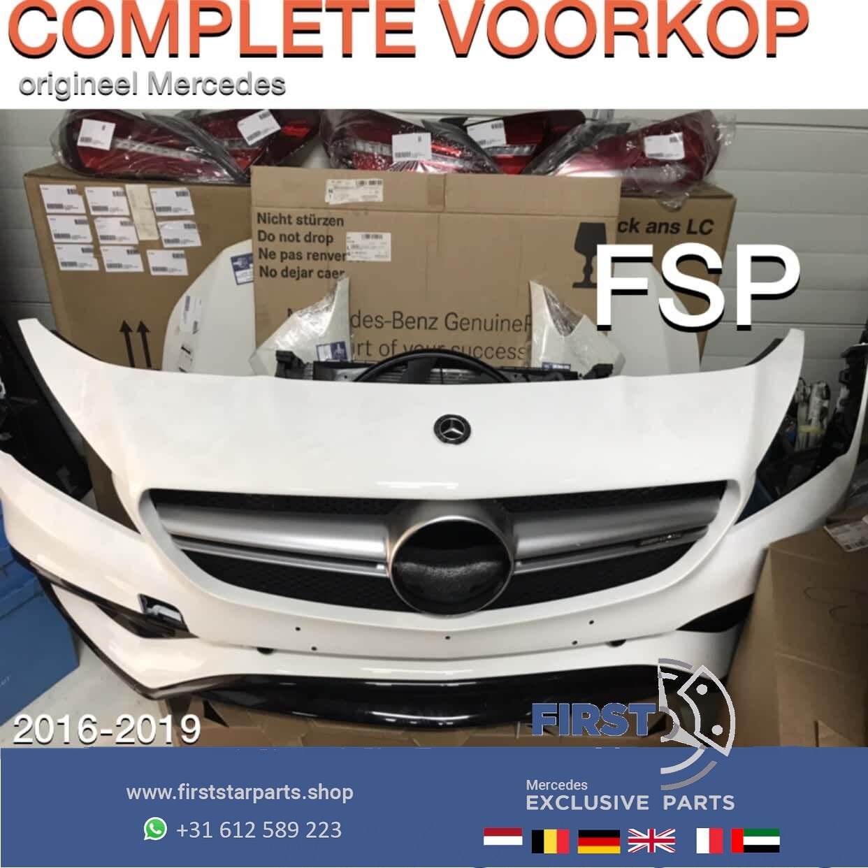 W117 X117 C117 FACELIFT CLA 45 AMG VOORKOP 2018 WIT Originee, Utilisé, -, Avant, -