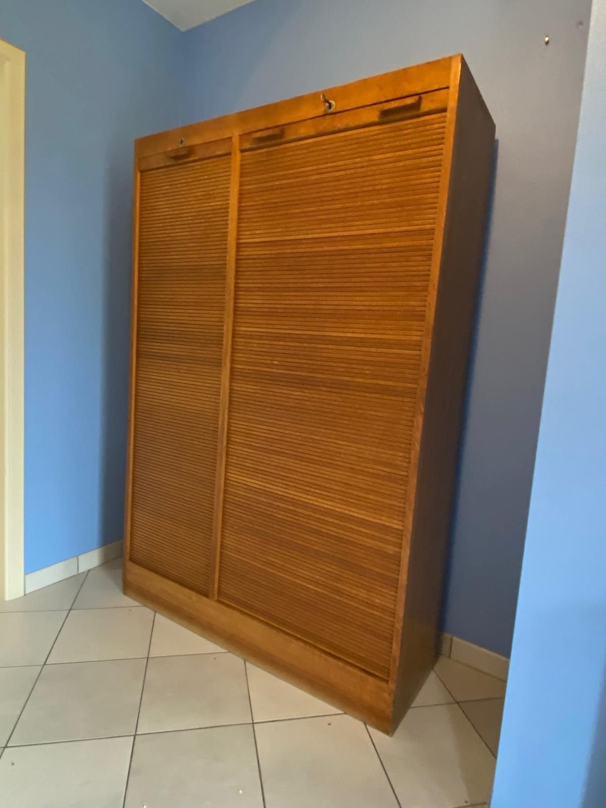 2 vintage rolluik/archiefkasten - ook apart verkrijgbaar, Ophalen, Gebruikt, 100 tot 150 cm, Vintage