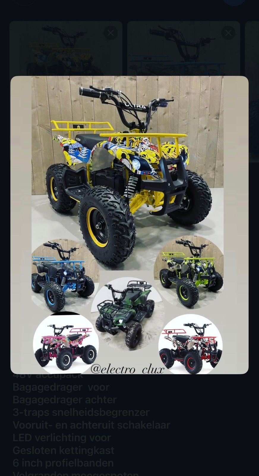 Elektrische KinderQuad Off-Road krachtige 1200Watt/48V️, Nieuw