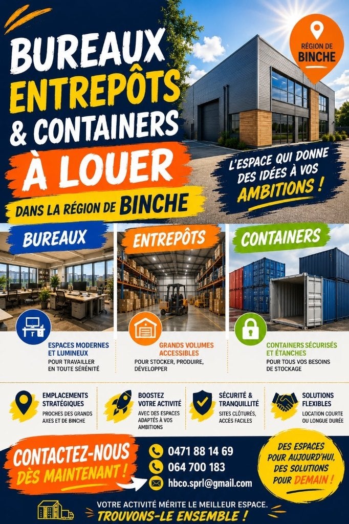 À louer hangar et bureau, Immo, Garages & Places de parking