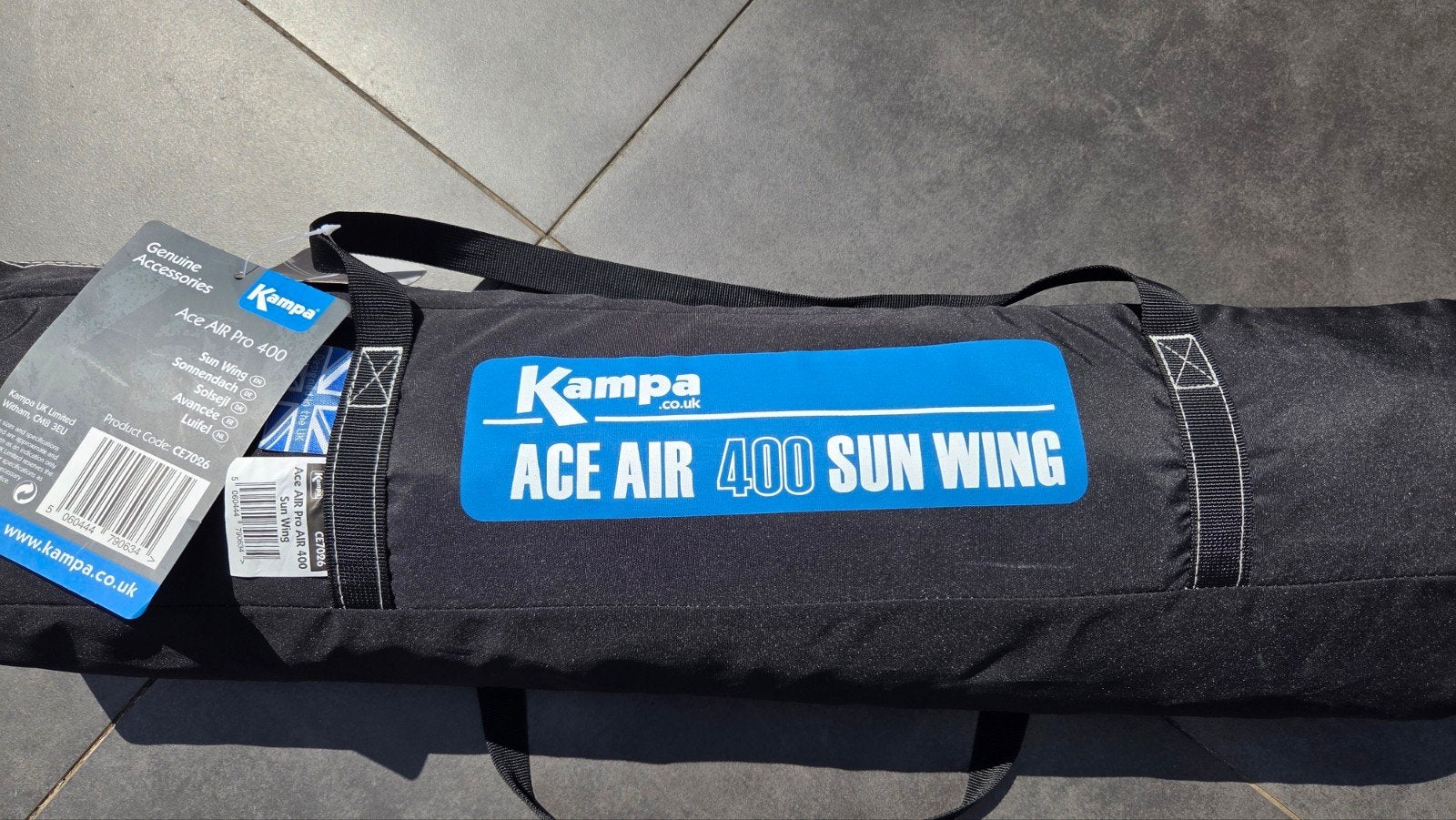 kampa ace air 400 sun wing luifel, Caravans en Kamperen, Ophalen, Gebruikt, Kampa Dometic