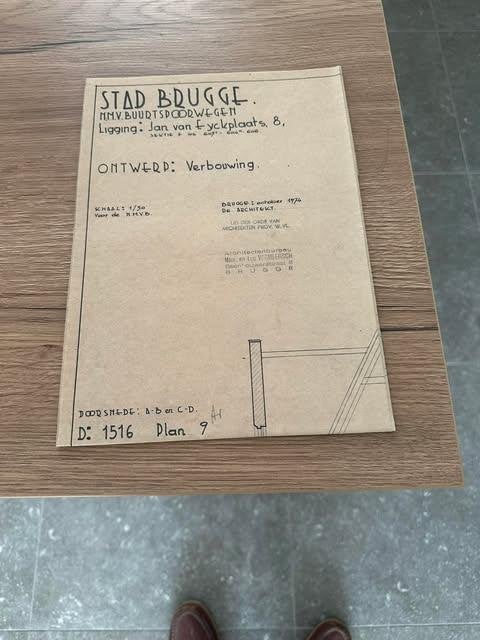plan ontwerp Stad Brugge buurtspoorwegen Jan van Eyckplein, Boeken, Ophalen, 20e eeuw of later, Zo goed als nieuw