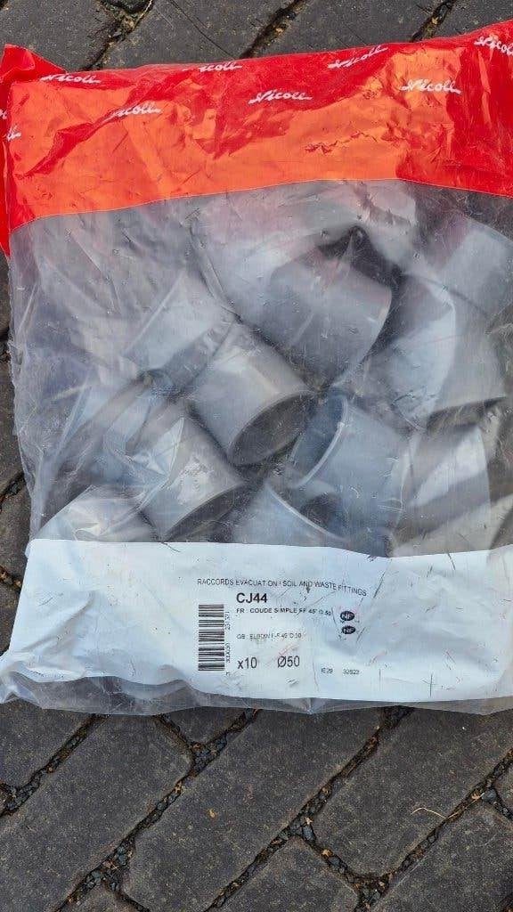 PVC afvoer lijmbocht en lijmmof, Ophalen, Nieuw, PVC, Afvoer