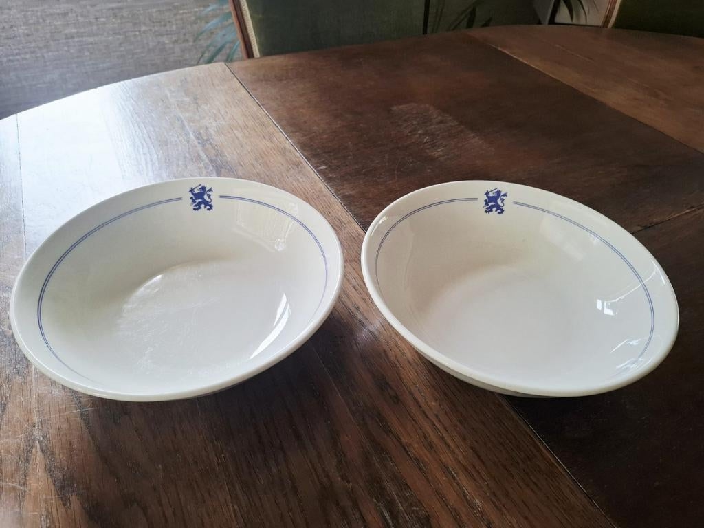 2 antieke schalen Petrus & regout Militair, Antiek en Kunst, Antiek | Schalen, Ophalen