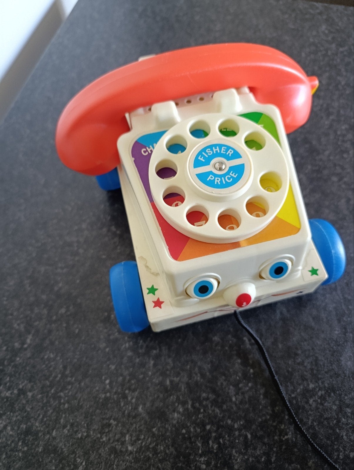 Fisher-Price Kwebbeltelefoon, Kinderen en Baby's, Ophalen, Zo goed als nieuw, Duw- of Trekspeelgoed, Met geluid
