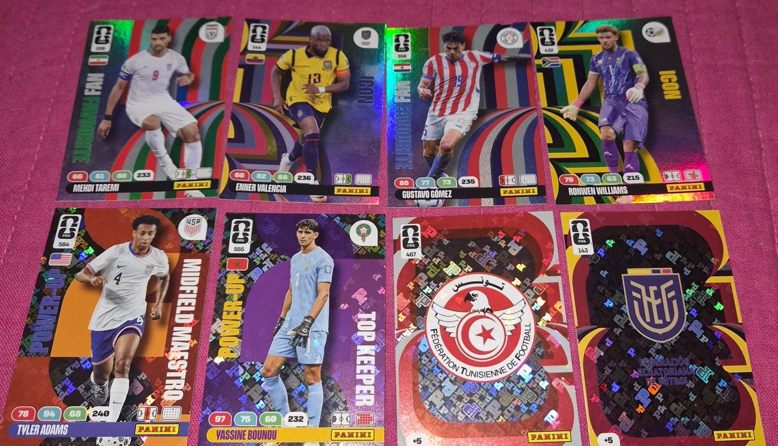 lot de 8 cartes panini adrenalyn xl, Verzenden, Nieuw, Meerdere plaatjes