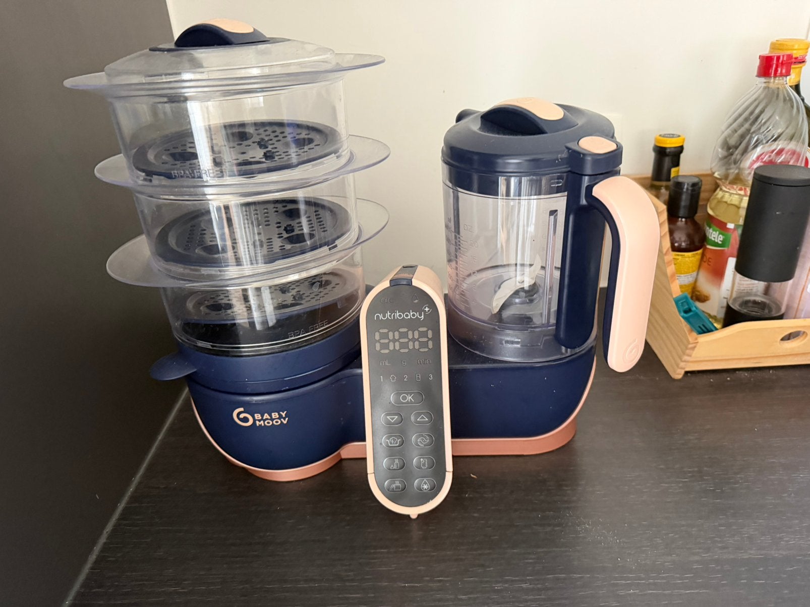 Babymoov stoomkoker + mixer XL, Ophalen, Stoomfunctie, Zo goed als nieuw, Babymoov