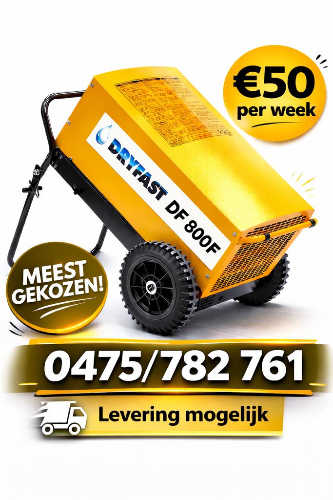 Bouwdroger huren Limburg Genk, nieuwe toestellen , Dryfast F, Doe-het-zelf en Bouw, Ophalen