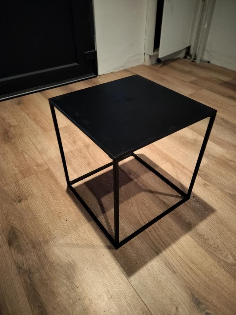 Metalen tafeltje, Ophalen, Minder dan 50 cm, Gebruikt, Vierkant