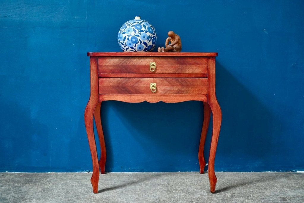 Console Louis XV bois acajou pieds galbés années 50, Maison & Meubles, 25 à 50 cm, Moins de 100 cm, Autres essences de bois, Enlèvement
