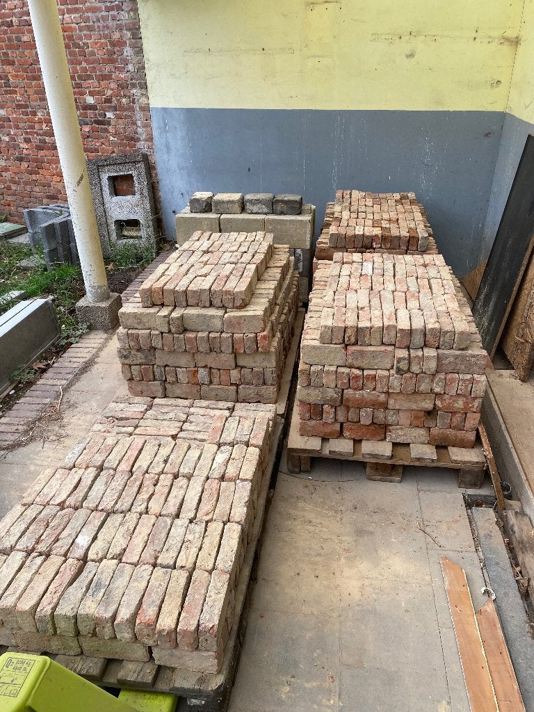 Oude beerse gevelstenen, Doe-het-zelf en Bouw, Ophalen, Gebruikt, Bakstenen