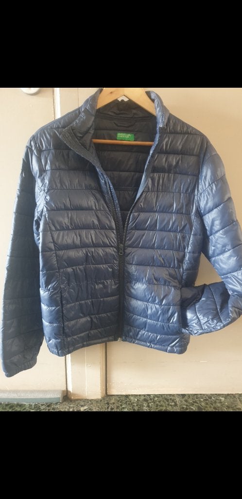 Doudoune bleu pas cher Beneton., Comme neuf, Enlèvement, Autres tailles, Beneton