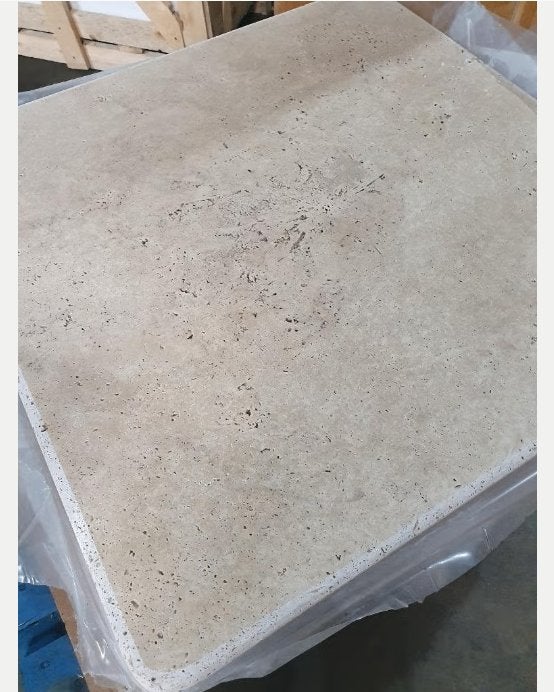 PLATEAUX DE TABLE EN TRAVERTIN 80X80 CM EXTRA (ÉPAIS), Enlèvement