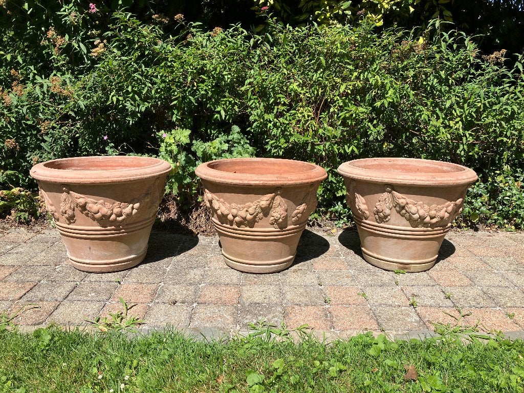 Grote Toscaanse bloempotten, Enlèvement, Rond, Terracotta, Intérieur