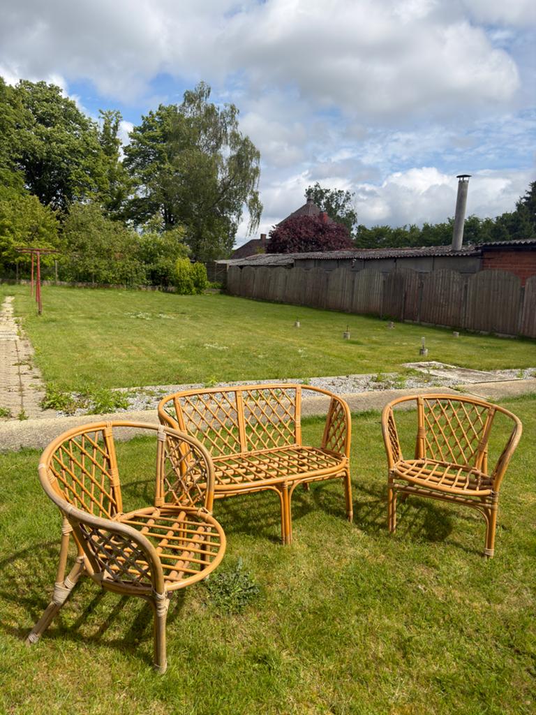 Tuinset bamboo, Tuin en Terras, Ophalen, Zo goed als nieuw, Tuinset