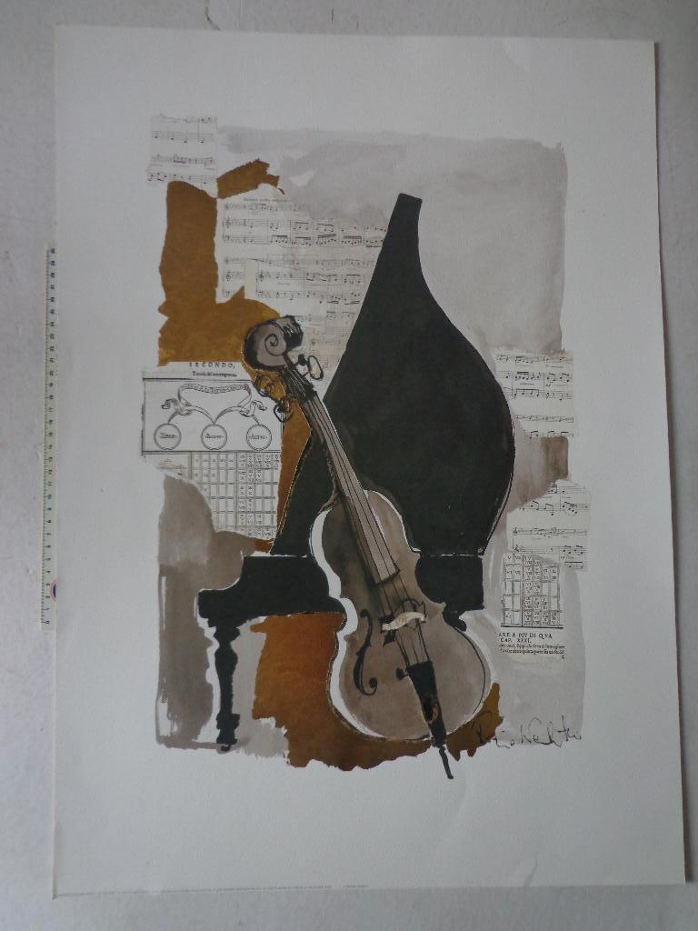 Prent van Rosina Wachtmeister "Secondo" (cello) uit 1999, Dagelijks leven, 1950 - 1999, Overige technieken, Ophalen of Verzenden
