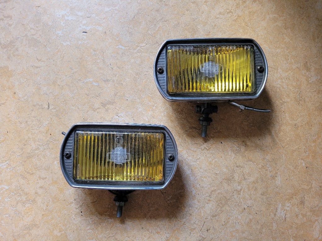 paar koplampen Lucas 02.320.012 gele mistlamp, Auto-onderdelen, Ophalen of Verzenden, Gebruikt