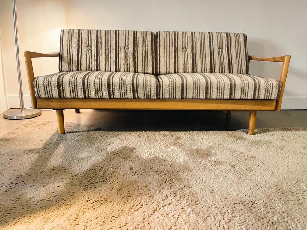 vintage houten uittrekbare sofa / canape / zetel KNOLL, Ophalen