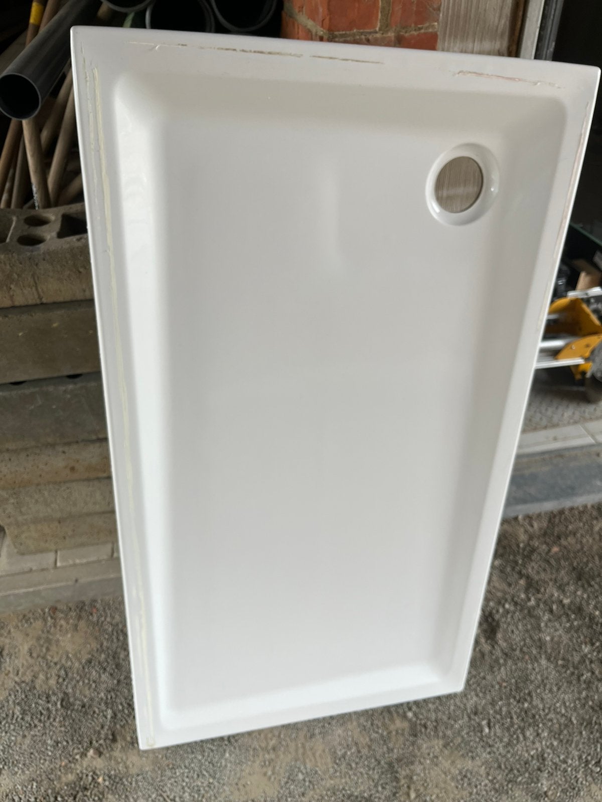 Douchebak kraan en glasscherm, Doe-het-zelf en Bouw, Sanitair, Ophalen, Gebruikt, Glas, Douche