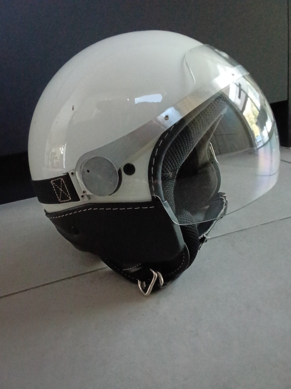 Casque Vespa blanc, Vélos & Vélomoteurs, Enlèvement ou Envoi