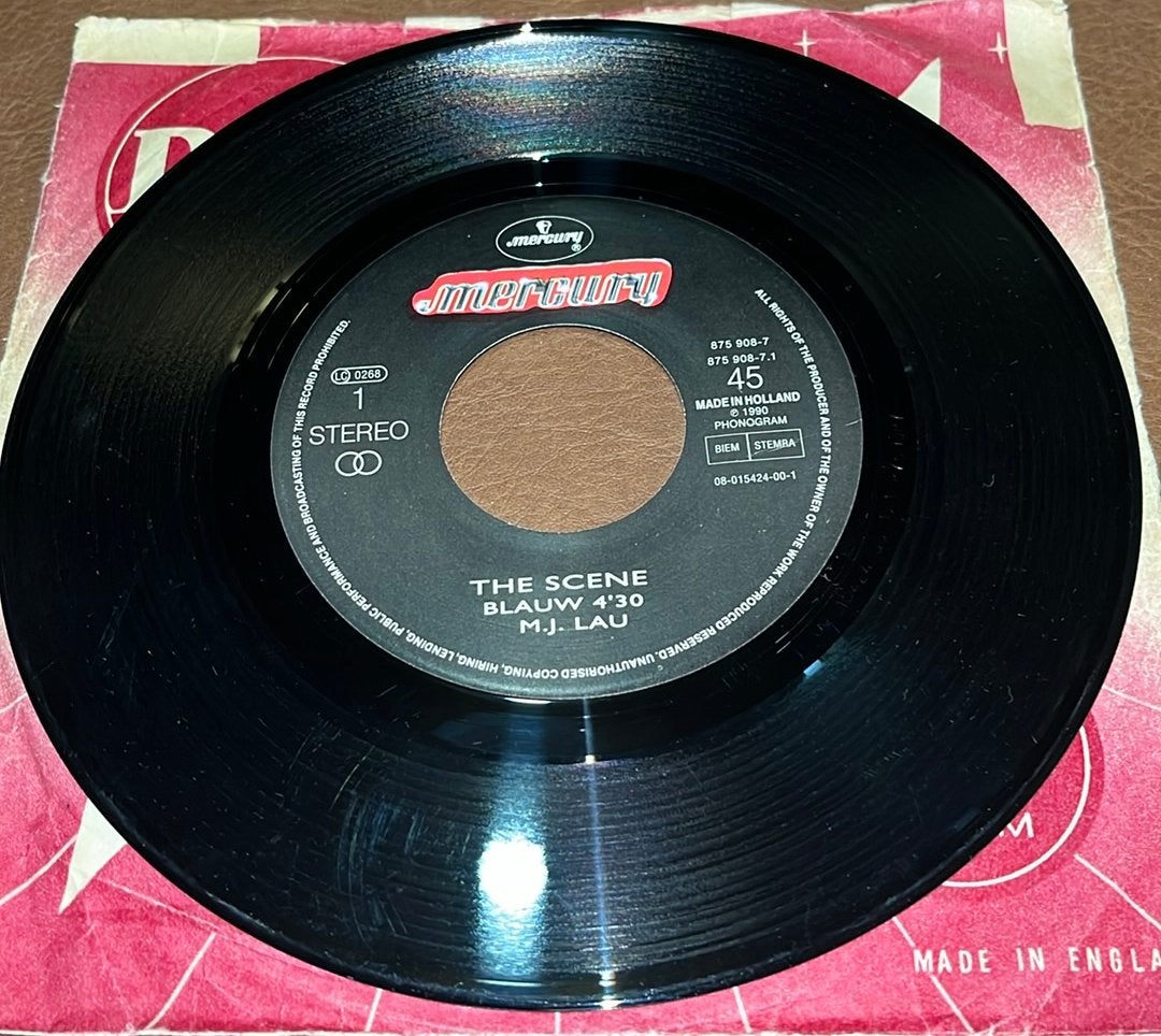 The Scene - Blauw - 7” vinyl single - enige persing op 7”, Enlèvement ou Envoi, Utilisé, Single