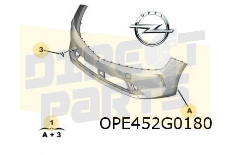 Opel Astra L / Opel Astra L Sports Tourer voorbumper (versie, -, -, Opel, Nieuw