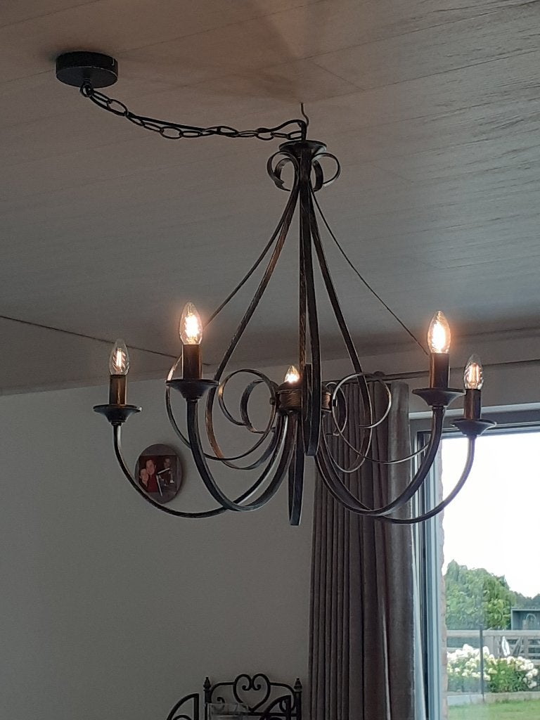 Luster + 5 ledlampen gratis, Enlèvement, Neuf, Métal