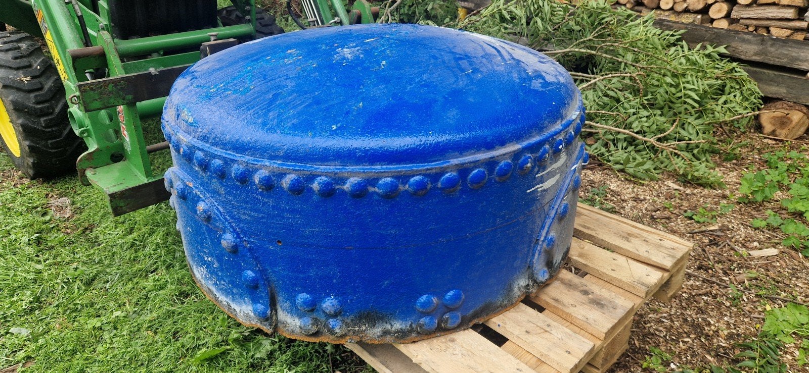 Metalen kuip, Ophalen, Tuin