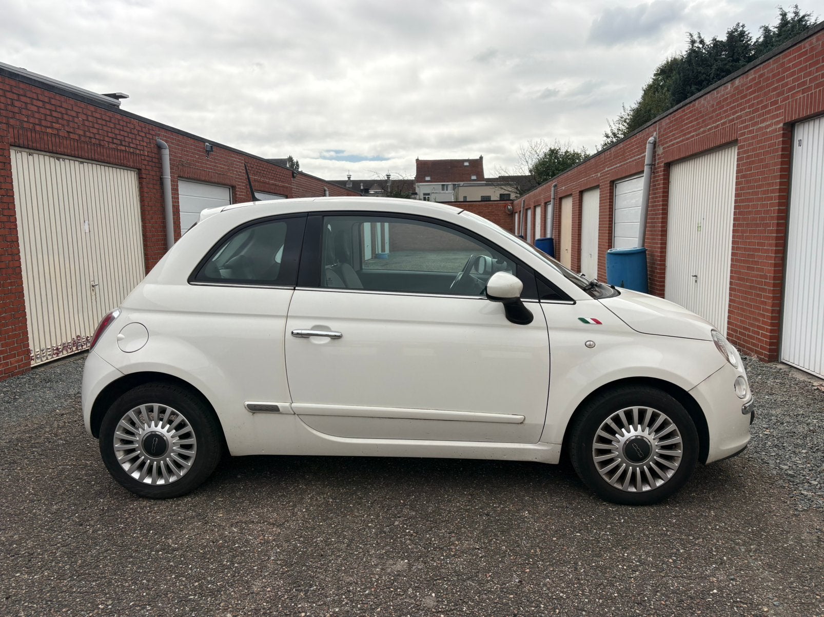 fiat 500 1.2Lounge - 36.604km - gekeurd voor verkoop., Stof, Parkeersensor, Wit, Grijs