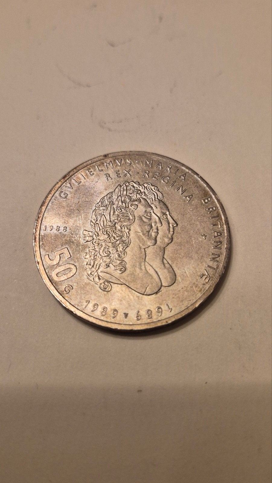 50 gulden zilverstuk 1988 periode Beatrix, Postzegels en Munten, Munten | Nederland, Koningin Beatrix, Zilver, Ophalen of Verzenden