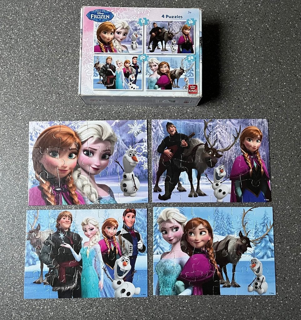 Puzzels Frozen (4) & puzzel prinses Sofia (12-24 stukjes), Kinderen en Baby's, Speelgoed | Kinderpuzzels, Ophalen, 10 tot 50 stukjes