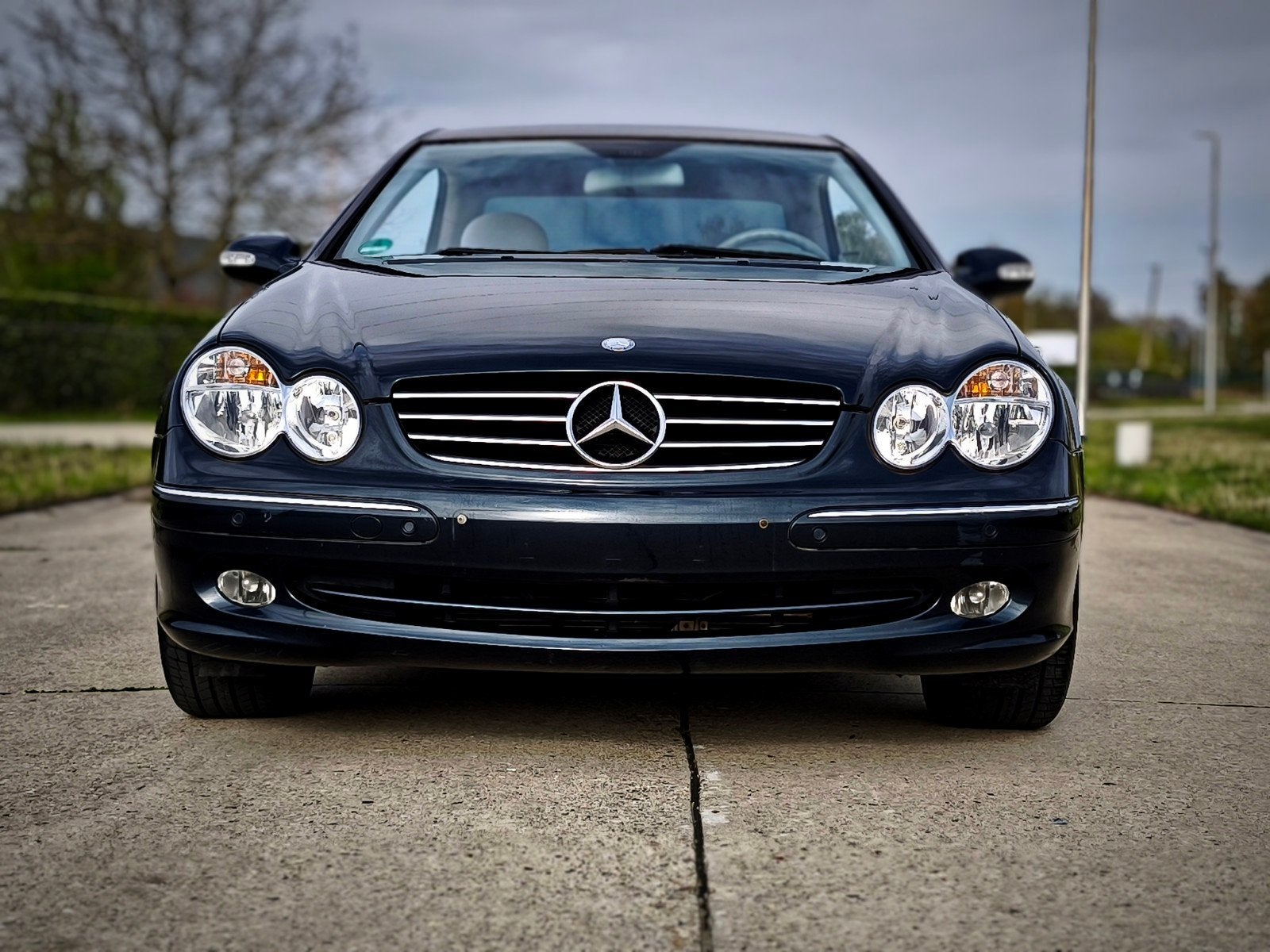 mercedes-benz clk 240i youngtimer, Auto's, Automaat, Dealer onderhouden, Beige, Blauw