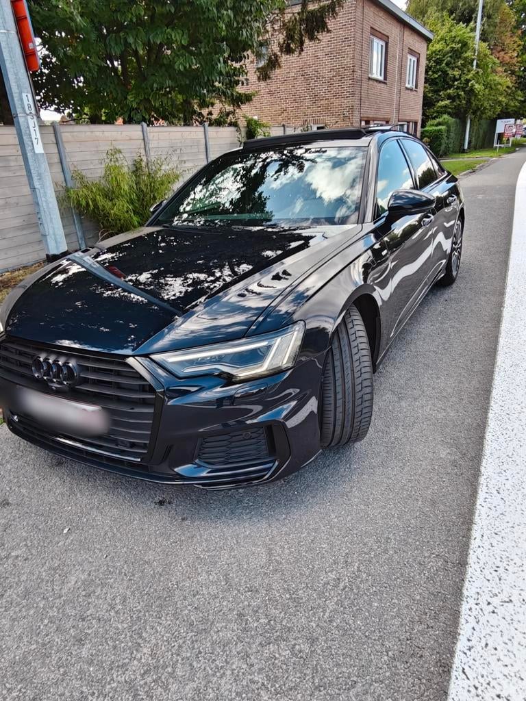 Audi A6 2019, S-Line, Shadow Line, 2.0 TFSI 45 Mild hybrid, Auto's, Audi, Automaat, 1995 cc, Blauw, Leder
