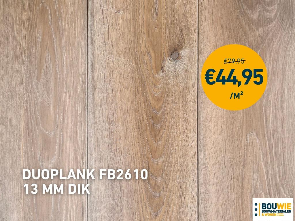Houten vloer - Duoplank Eiken - NERGENS GOEDKOPER! OP=OP!, Doe-het-zelf en Bouw, Niet ingevuld, Niet ingevuld, Nieuw, 10 m² of meer