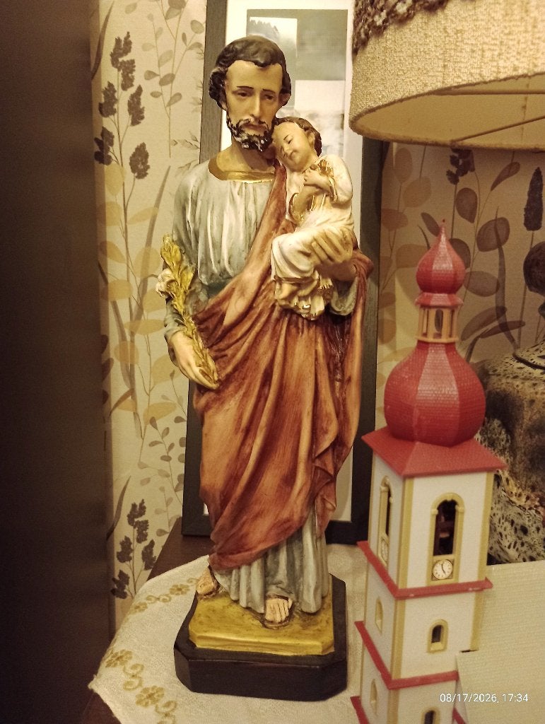 Statue religieuse Saint Joseph italienne, Enlèvement ou Envoi
