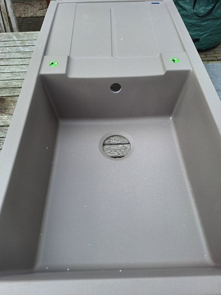spoelbak, Ophalen, Beige, Nieuw, 50 tot 100 cm