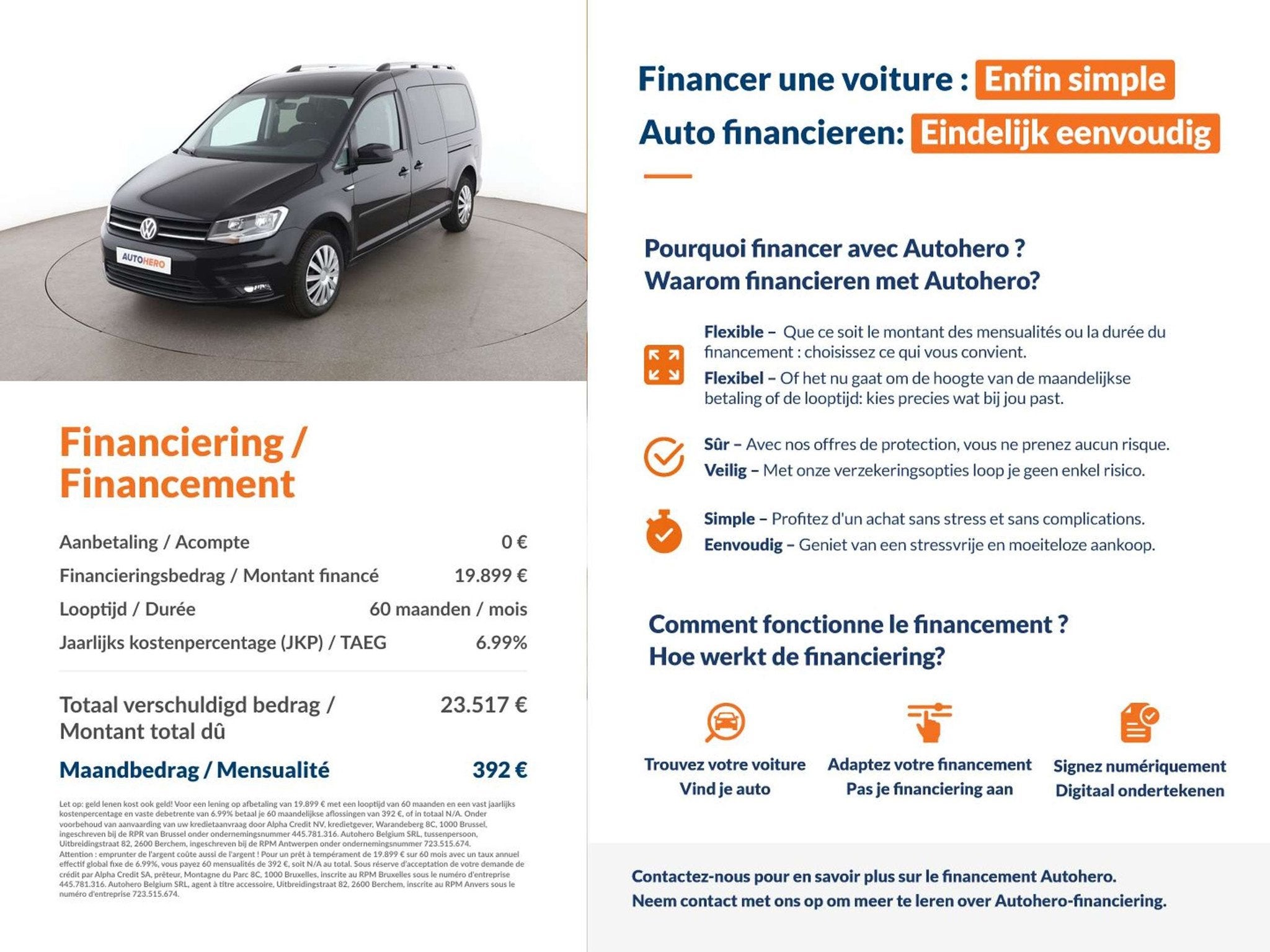 Volkswagen Caddy 1.4 TSI Maxi Trendline BlueMotion Tech, Auto's, Voorwielaandrijving, Stof, Gebruikt, Zwart