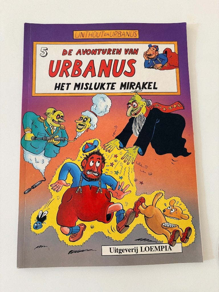 De avonturen van Urbanus Het mislukte mirakel, Eén stripboek, Ophalen, Gelezen, Linthout en Urbanus