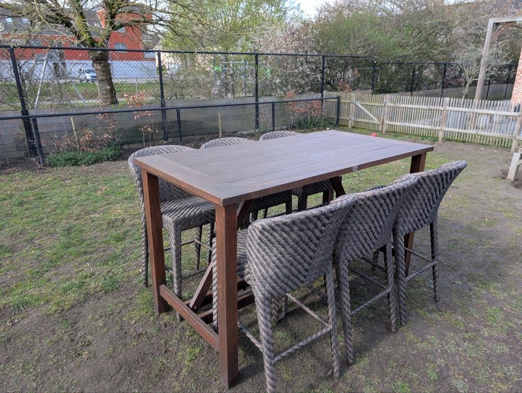 Teak tuintafel met stoelen, Ophalen