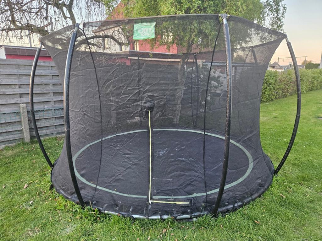 Exit inground trampoline met net 366, Kinderen en Baby's, Speelgoed | Buiten | Trampolines, Ophalen, Gebruikt
