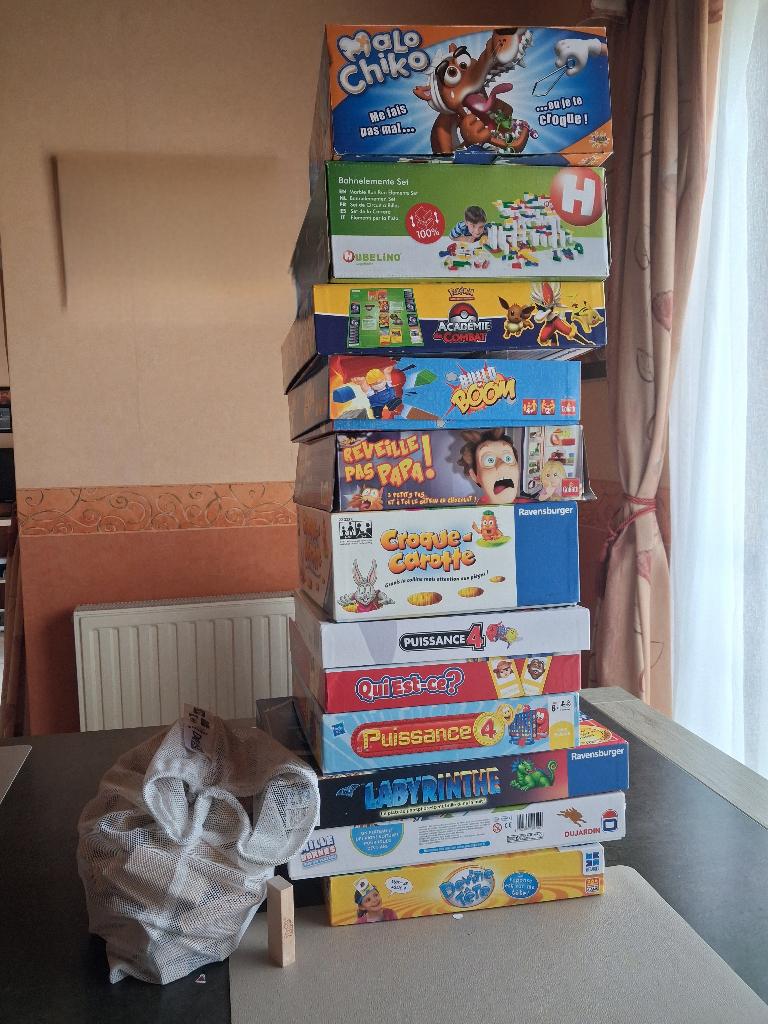 Lot de 15 jeux de societé, Hobby & Loisirs créatifs, Enlèvement, Comme neuf