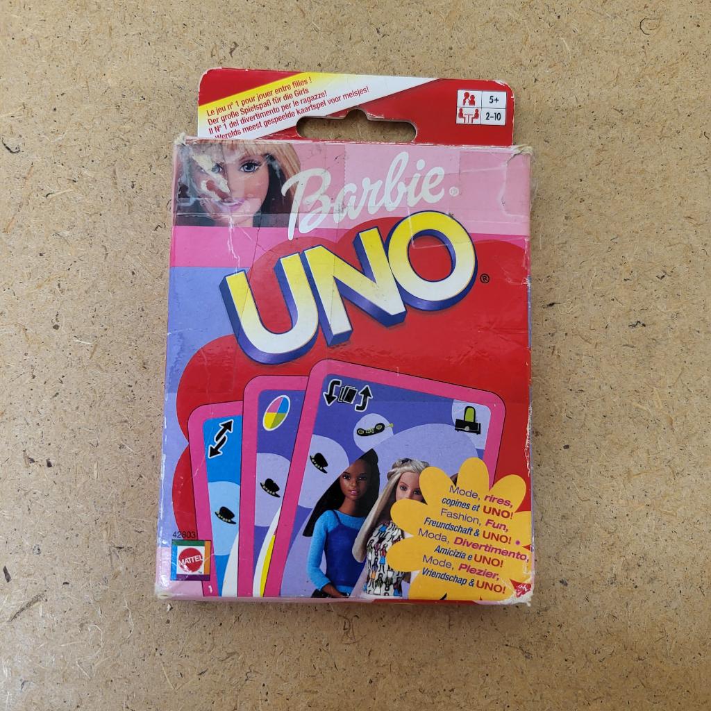 Uno Barbie, Hobby en Vrije tijd, Gezelschapsspellen | Kaartspellen, Vijf spelers of meer, Ophalen of Verzenden, Mattel