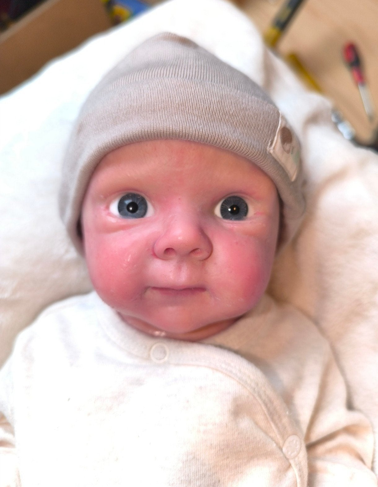 volledige silicone baby pop, Verzamelen, Poppen, Ophalen of Verzenden, Zo goed als nieuw, Pop, Levensecht of Reborn