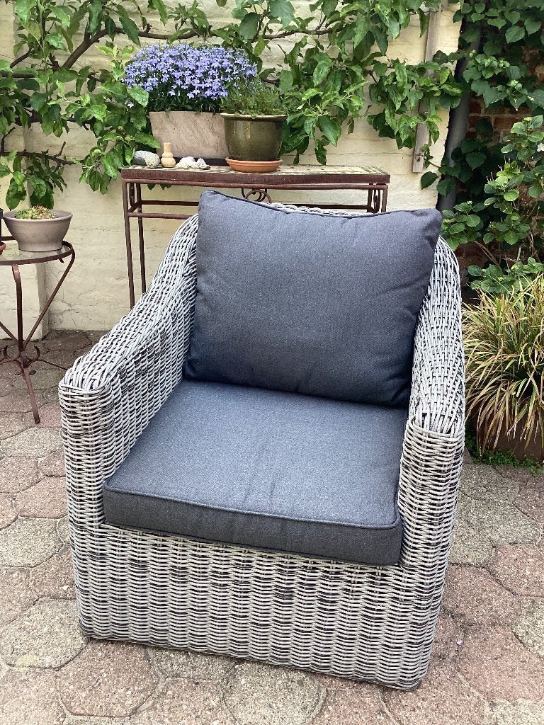 Lounge zetel rotan look, Tuin en Terras, Ophalen, Zo goed als nieuw, Kunststof