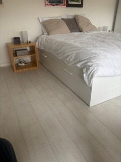 Lit Ikea blanc BRIMNES 160 X 200, Comme neuf, Enlèvement, 200 cm, Deux personnes