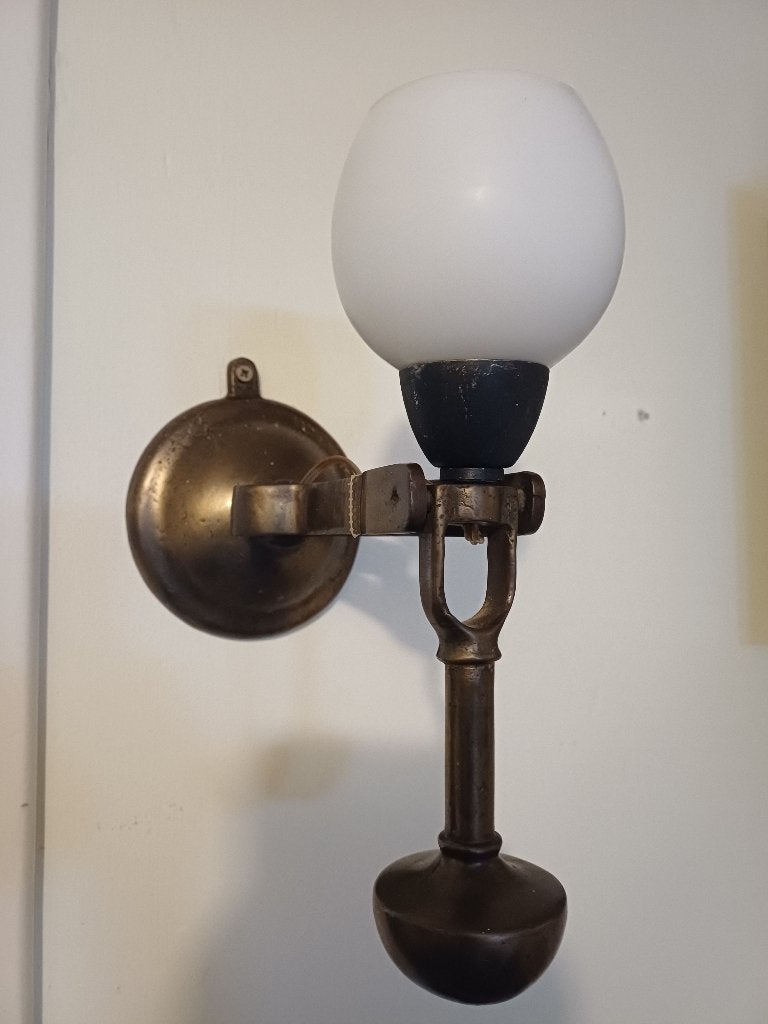 Vintage wandlamp, Ophalen, Gebruikt, Glas, Vintage