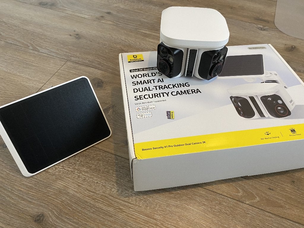 Baseus Security X1 Pro Outdoor Dual Camera Solar + 64GB, Audio, Tv en Foto, Ophalen, Nieuw, Buitencamera