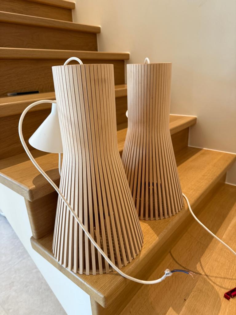 Secto Design Secto Small 4201 – set van 2 (origineel), Huis en Inrichting, Lampen | Lampenkappen, Zo goed als nieuw, Zwart, Ophalen