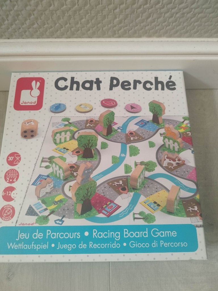 Chat Perché (Houten Bordspel Kinderen), Drie of vier spelers, Ophalen of Verzenden, Zo goed als nieuw, Janod